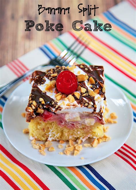 Alternatively, you can use a box of yellow cake mix (for 2 skillets) without. Banana Split Poke Cake | Plain Chicken®