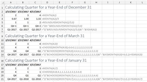 Excel Converting Dates To Quarters Ima