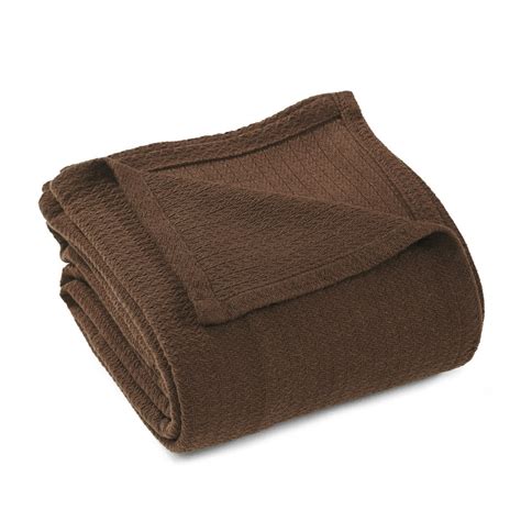 Impressions Solid Woven Cotton Throw Blanket