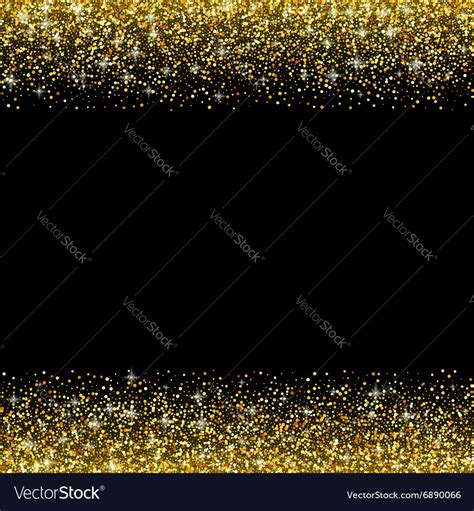 Black Background With Gold Glitter Sparkle Vector Image