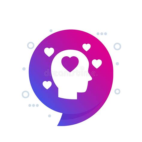 Head And Hearts Affection Or Passion Icon Vector Stock Vector
