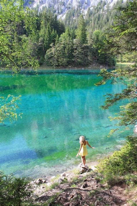 Gruener See Green Lake Austria Summer And Winter Grüner See