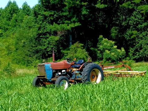 Tractor In Field Near Orchard Road In South Gilmer County Ga July