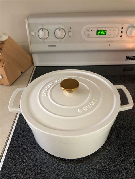 However, there is some issue in regards to the enamel durability. Martha Stewart Collection Enameled Cast Iron Round 6-Qt ...