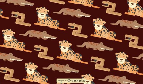 Seamless African Animals Pattern Vector Download