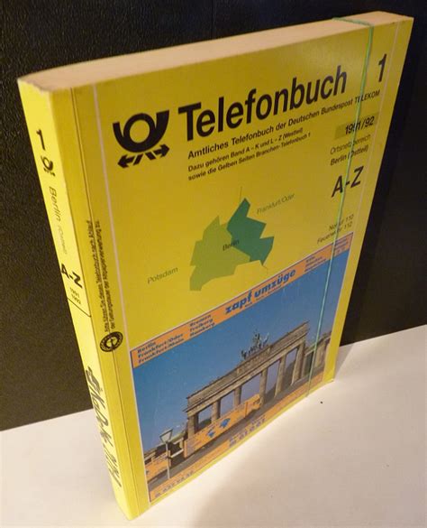 Telefonbuch Amtliches Telefonbuch Der Deutschen Bundespost Telekom Ausgabe 199192