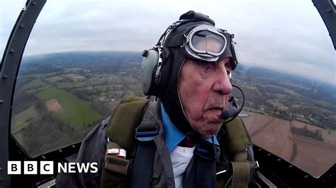 World War Two Spitfire Pilot 96 Back In The Skies Bbc News