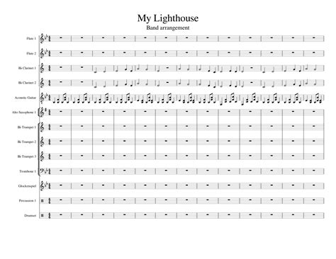 My Lighthouse Arranged For Band Ensemble Sheet Music For Trombone