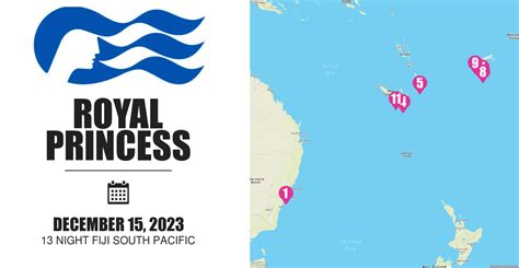 Royal Princess December 15 2023 Cruise And Port Map