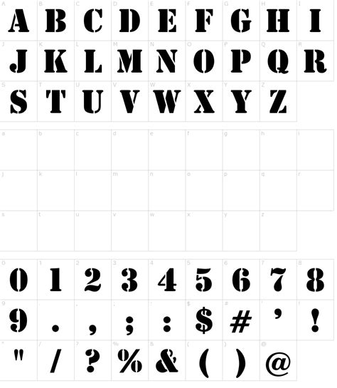 Stencil Number Fonts