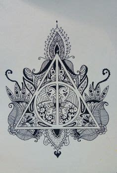 By best coloring pagesjuly 13th 2013. A #design of the Deathly Hallows symbol from Harry Potter ...