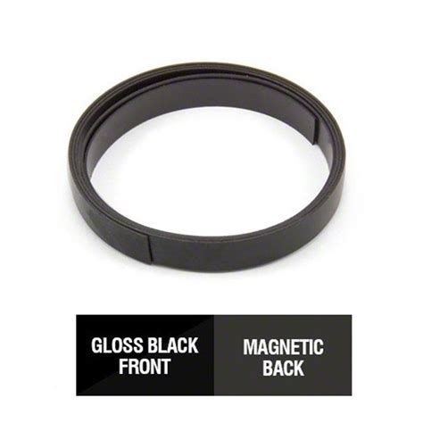 First4magnetstm Gloss Black Magnetic Whiteboard Tape 10mm X 1mm