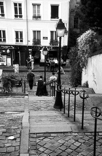 Photos Paris In Black And White Montmartre Stairs