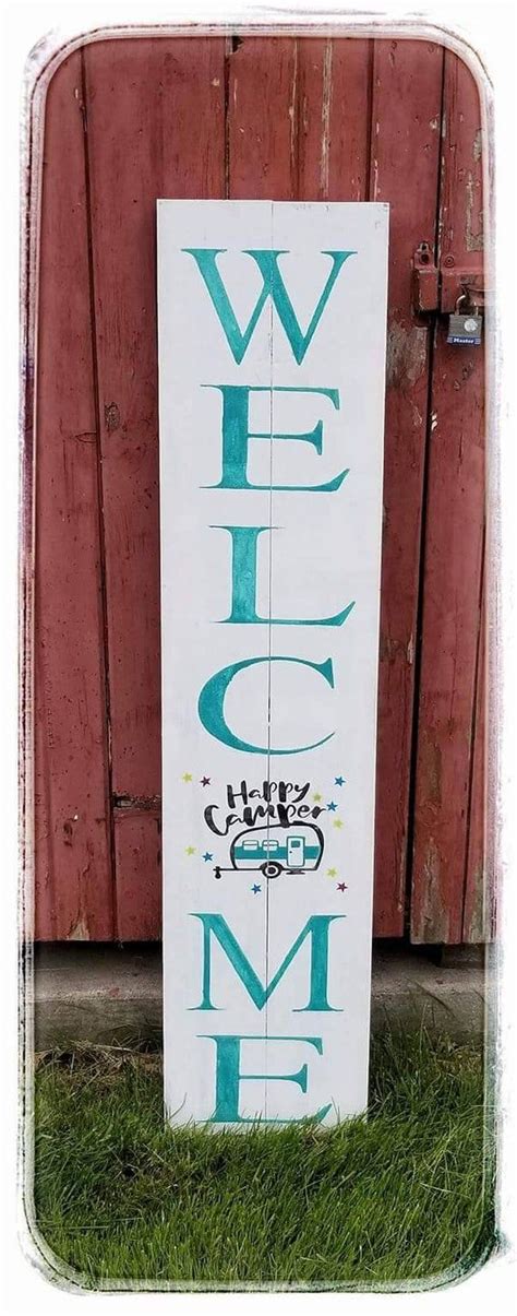 Rustic Wood Welcome Sign For Porch Rustic Welcome Sign Etsy Porch