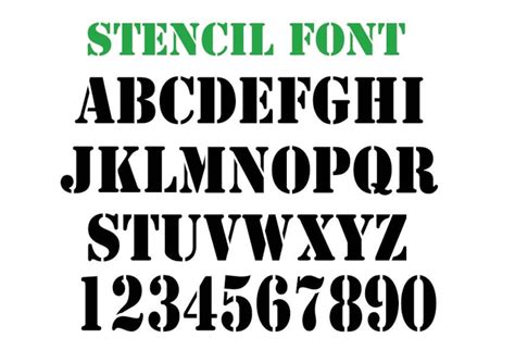 STENCIL FONT Stencil Alphabet Svg Letters And Numbers Etsy Singapore