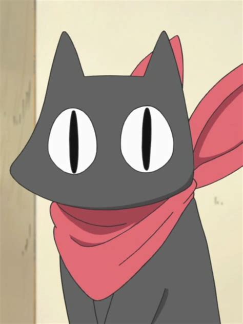 Anime Black Cat Red Scarf