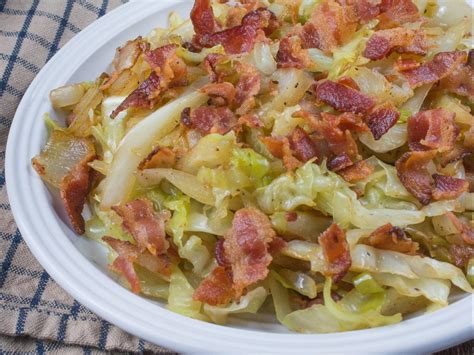 Fried Irish Cabbage With Bacon Recipe And Nutrition Eat This Much