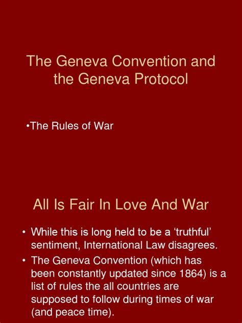 Geneva Conventions Human Rights During Wartime Spike 1 Geneva