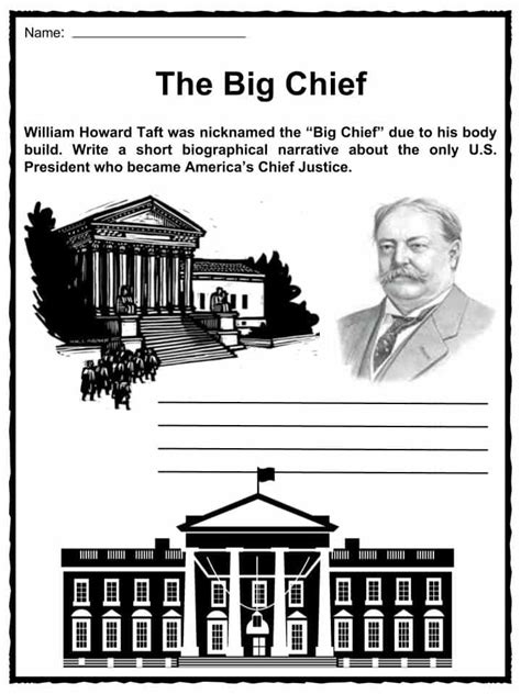 William Howard Taft Facts Worksheets And Presidential History For Kids