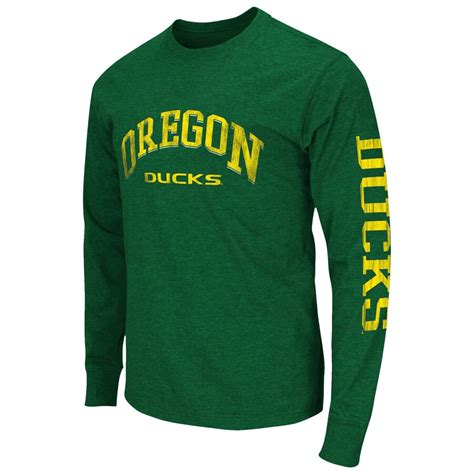 Oregon Ducks Colosseum Big And Tall Goal Line Long Sleeve T Shirt Green