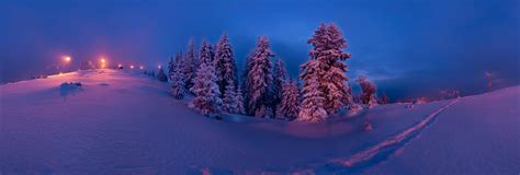 Wonderful Winter Landscape At Sunset In Straja 360 Panorama 360cities