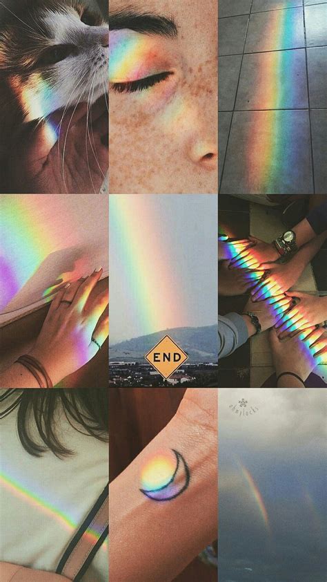 Aesthetic Lock Screen Wallpaper Rainbow
