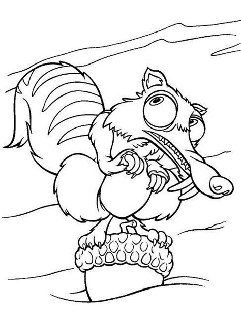 Ice age 3 coloring pages. scrat from ice age coloring pages | Squirrel coloring page ...