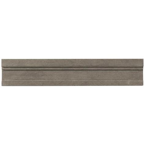 Ceramic chair rail wall tile is only sold by the piece. Daltile Limestone Collection Moselle Gris Modern Chair ...