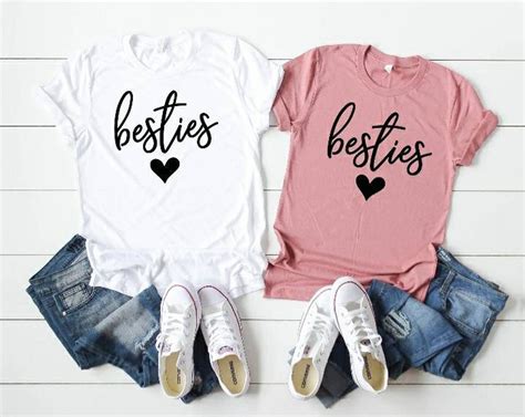 Includes Both Best Friend T Shirt Set Besties T Shirts Etsy In 2021