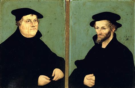 Portraits Of Martin Luther And Philipp Melanchthon By Cranach Lucas