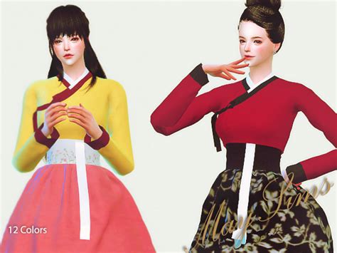Sims 4 Cc Hanbok Sfs Sims 4 Clothing Korean Traditional Dress