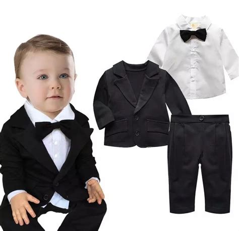 Suit For Baby Boy Gentleman Kids Suit Boys Black Kids Clothing Sets