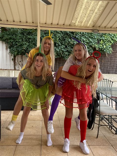 Costume Halloween Teletubbies Friends Group Dressup Outfits