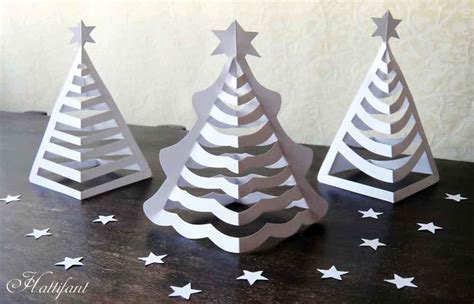 3d Paper Christmas Trees Craft