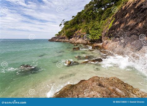Tropical Island Thailand Ocean With Cliff Stock Photo Image Of Power