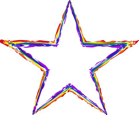 Chromatic Rainbow Star Png Png All Png All