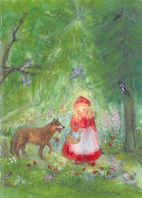 A Beautiful Illustration From Little Red Riding Hood By The Brothers Grimm And Illustrated By