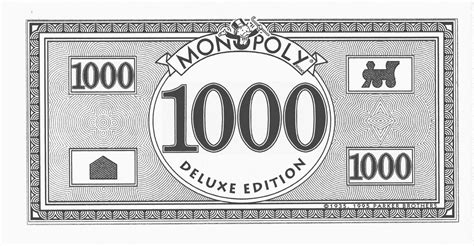 What happens if the monopoly bank runs out of money. Printable 1000 Bill Monopoly Money | Templates at allbusinesstemplates.com