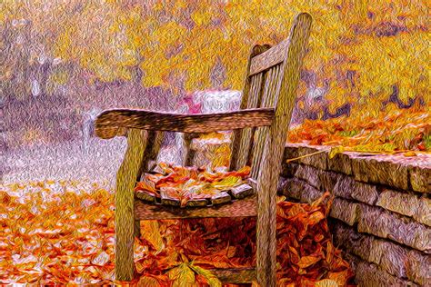 Oil Painting Autumn Park Free Stock Photo Public Domain Pictures