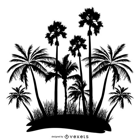 Palm Trees Silhouette Vector Download