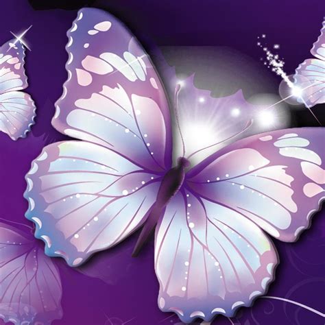 Purple Blue Butterfly Wallpaper