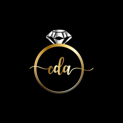 Premium Vector Cda Monograms Wedding Circle Handwriting Jewelry Logo