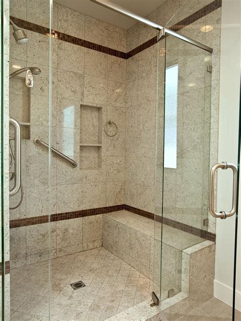 Incredible Glass Shower With Bench 2023 Entrance Design