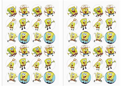 Spongebob Stickers Birthday Printable