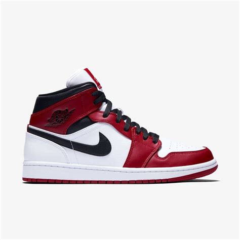 Nike mens air jordan 1 mid chicago black toe basketball sneakers (12). Air Jordan 1 Mid Chicago White Heel - Grailify