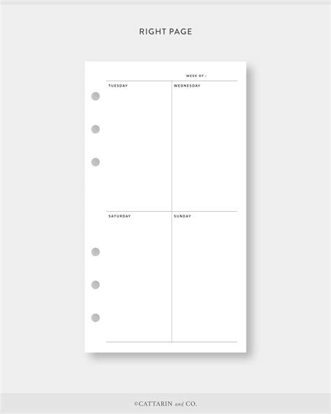 Personal Weekly Planner Printable Week On Two Pages Etsy
