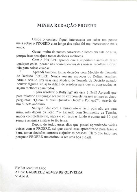 O Que Eu Aprendi Com O Proerd
