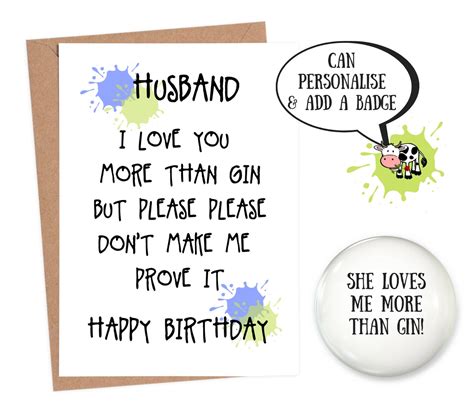 Birthday Card Husband Funny Birthday Card Husband Funny Etsy Uk