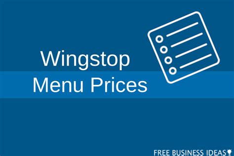 Wingstop Menu Prices (Complete list) - Free business ideas