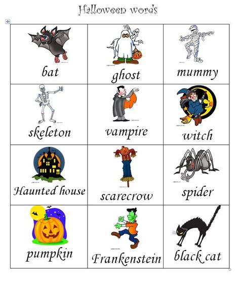 Halloween Word Mat Teaching Resources Halloween Words Halloween
